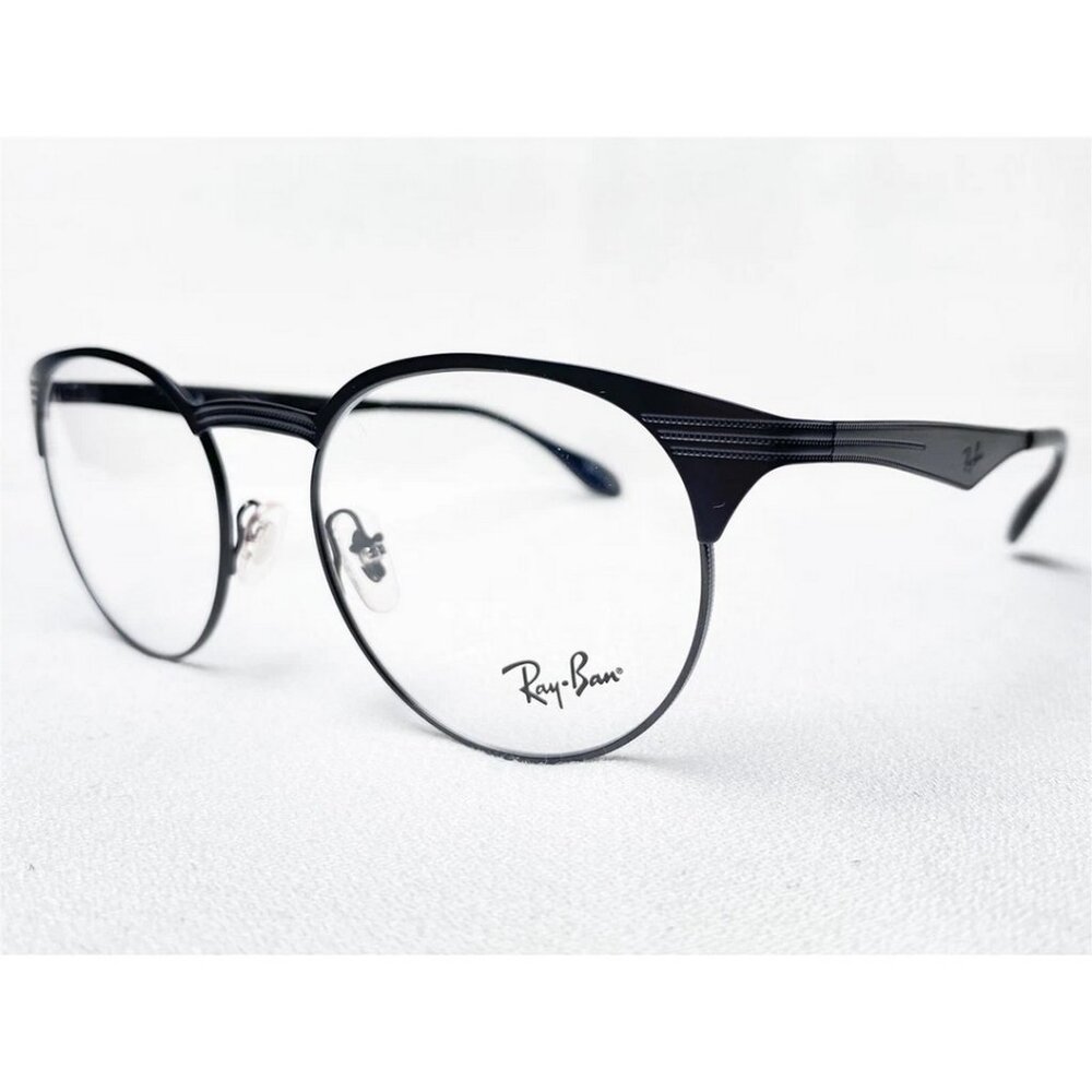 RAYBAN Unisex Eyeglasses RX6406-2904 Round Black 51-18-145